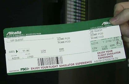 FSC news Airport Educational Simulator B737NG boarding pass like the original